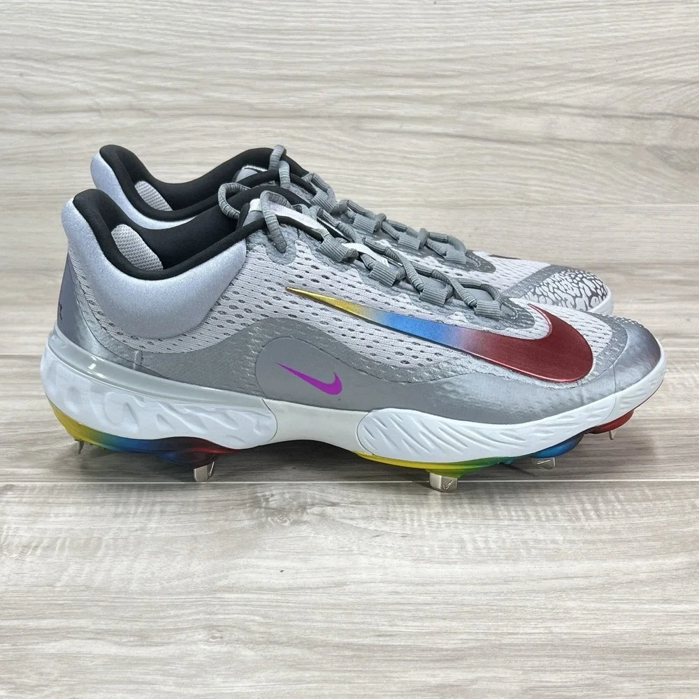 Nike Alpha Huarache Elite 4 Low Baseball Cleats FZ3328-001 Size 13 Gray